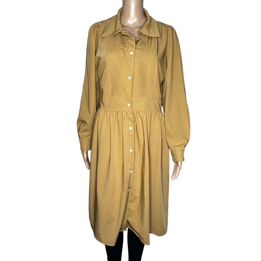 Dazy long sleeve button down dress size M